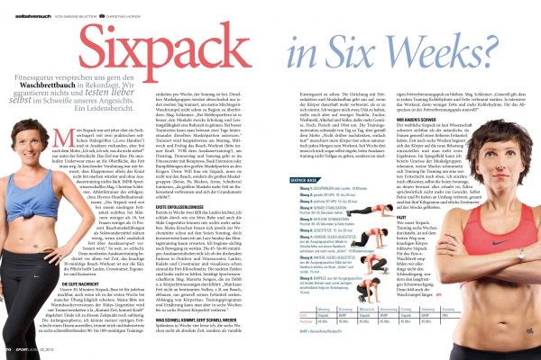 Artikel im Sportmagazin